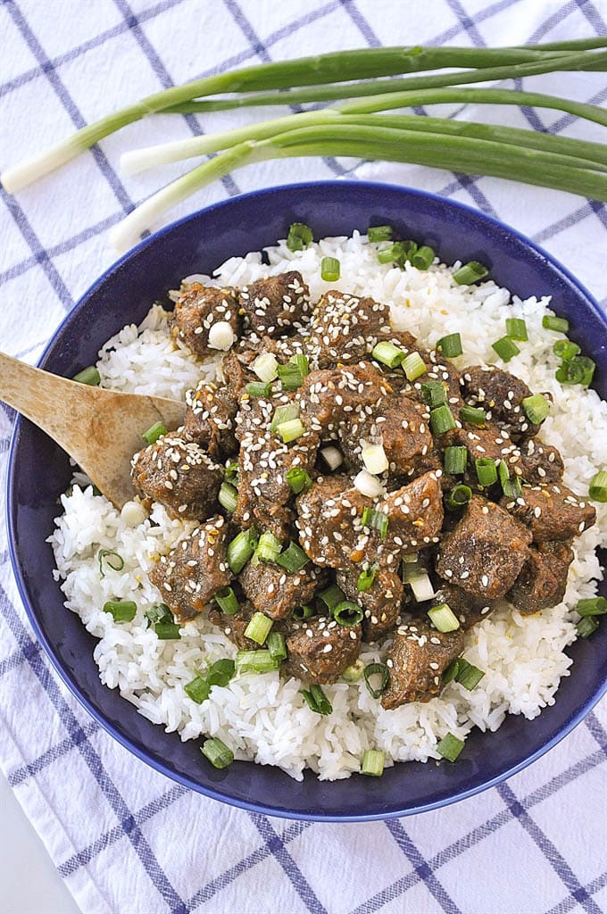 bowl of teriyaki beef