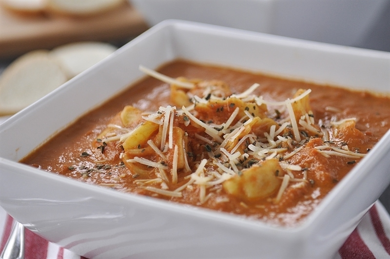 Sundried Tomato Tortellini Soup is comfort at it's finest.