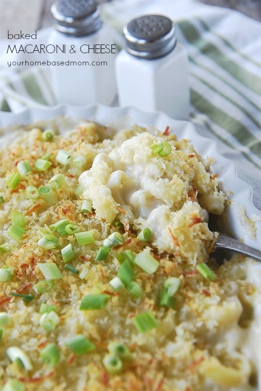 Baked Macaroni & Cheese is pure comfort food for big and little kids.