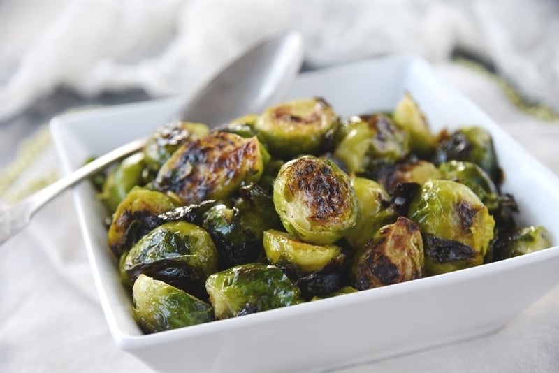 Roasted Brown Butter Maple Brussels Sprouts