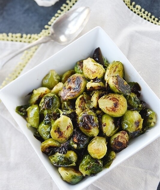 Roasted Brown Butter Maple Brussels Sprouts