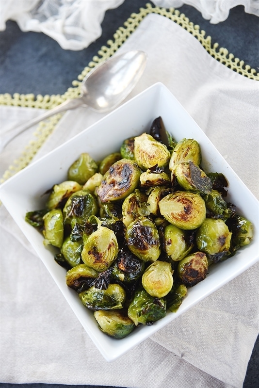 Roasted Brown Butter Maple Brussels Sprouts