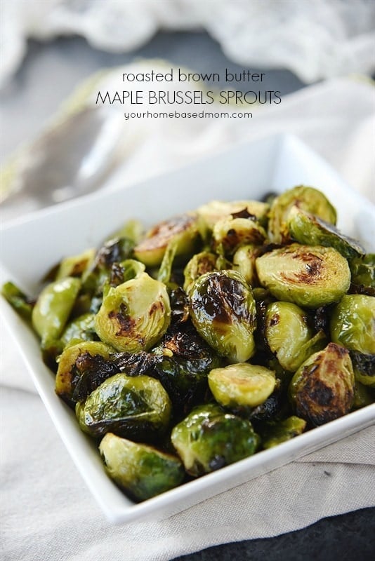 Roasted Brown Butter Maple Brussels Sprouts