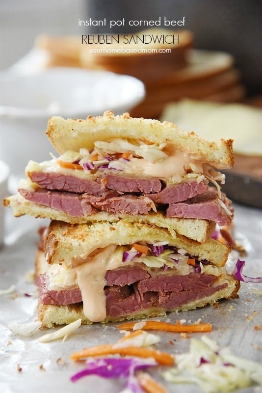 Instant Pot Corned Beef and Reuben Sandwich