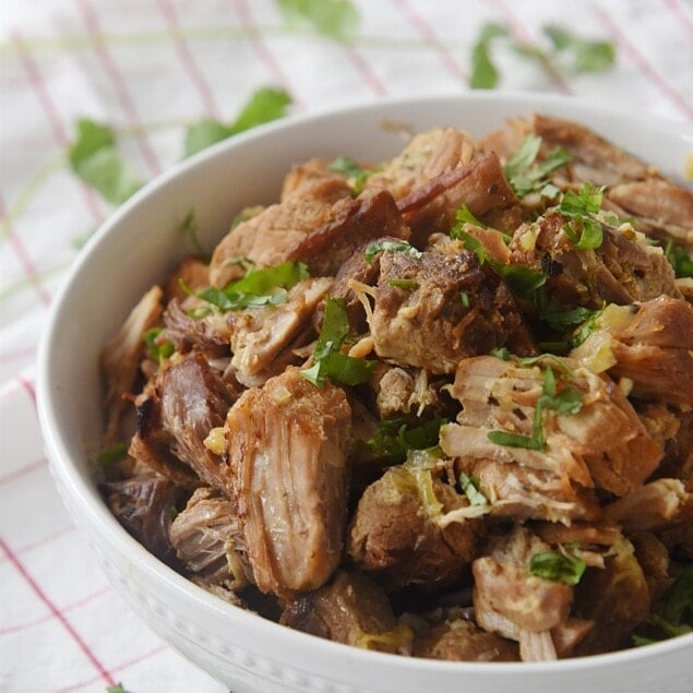 bowl of pork carnitas