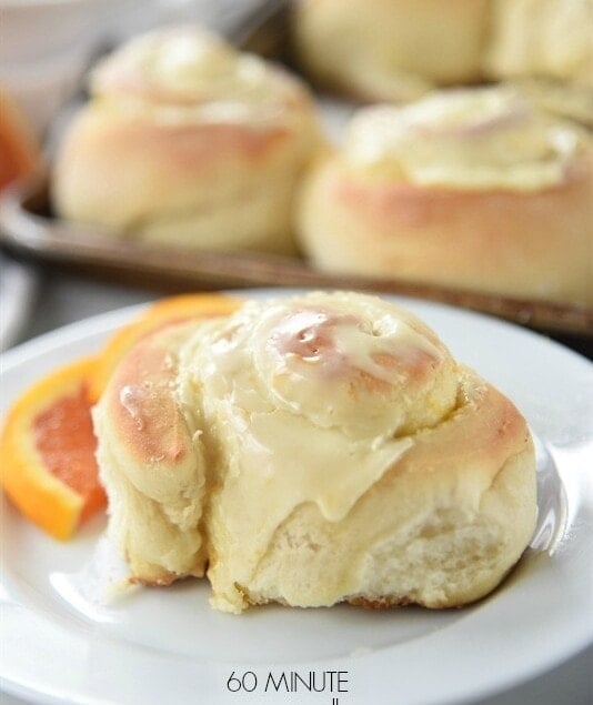 60 minute orange rolls are not only fast but delicious too!