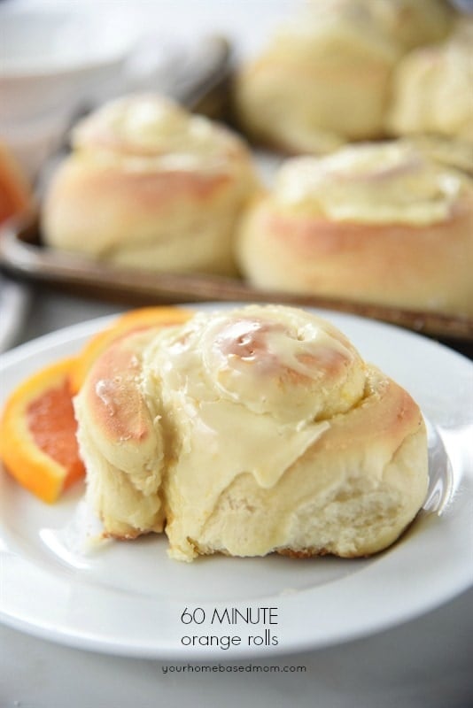 60 minute orange rolls are not only fast but delicious too!