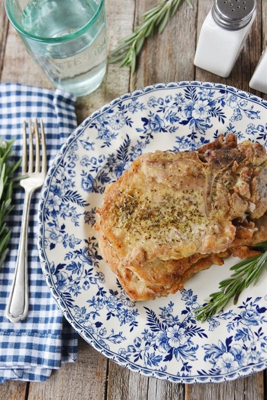 Herbed Pan Fried Pork Chops