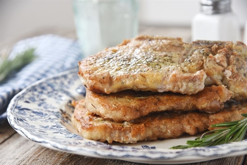 Herbed Pan Fried Pork Chops