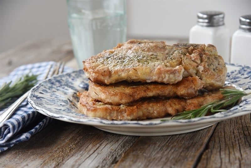 Herbed Pan Fried Pork Chops