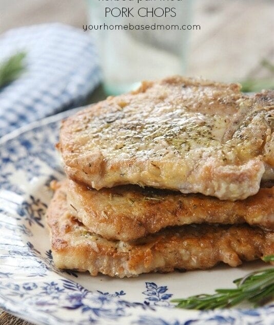 Herbed Pan Fried Pork Chops are a quick and easy dinner idea