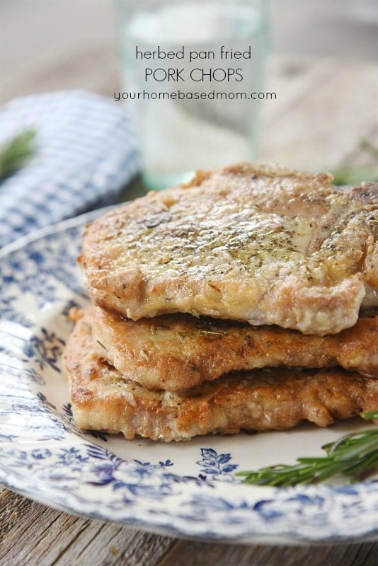 Herbed Pan Fried Pork Chops are a quick and easy dinner idea