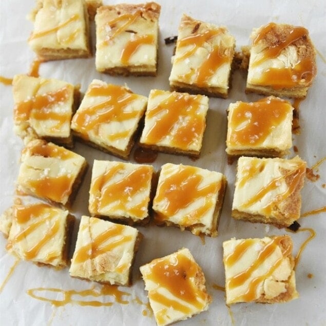 Salted Caramel Cheesecake Blondies