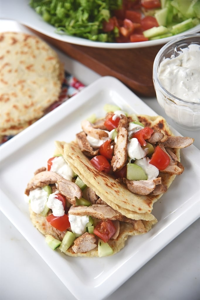 shawarma on fresh pita