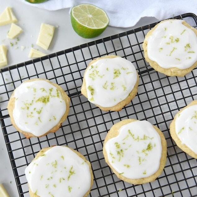 White Chocolate Lime Cookies