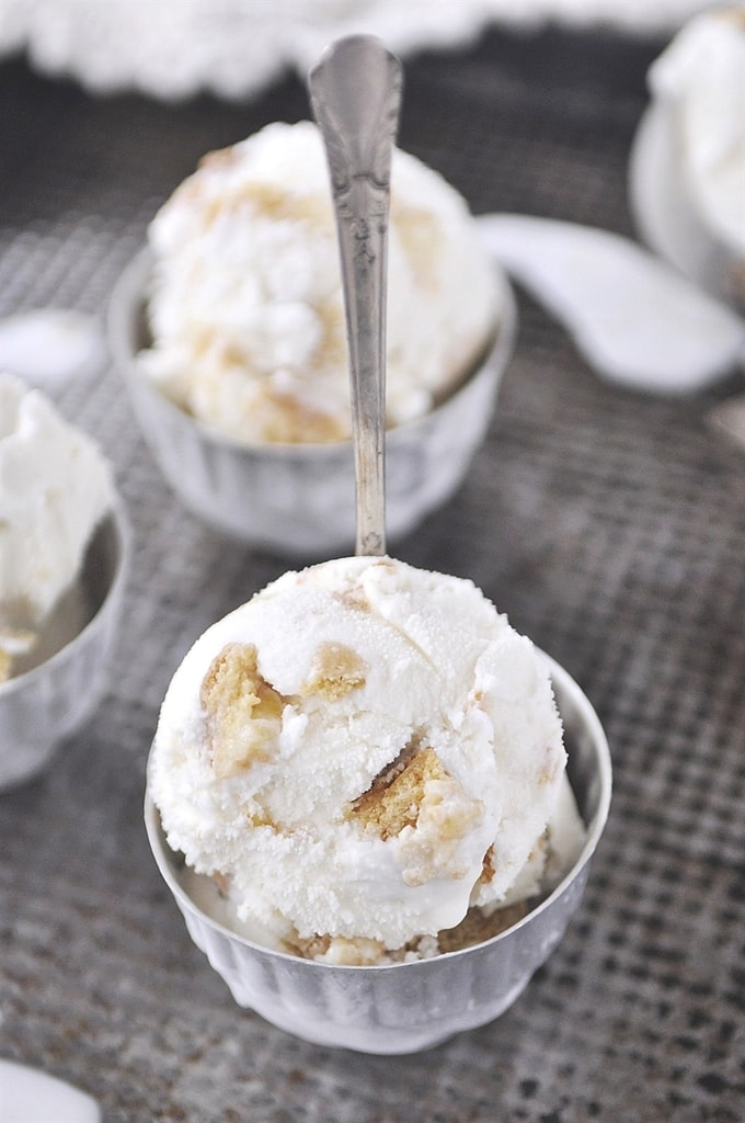 Ooey Gooey Cake Ice Cream is the combination of two favorite treats