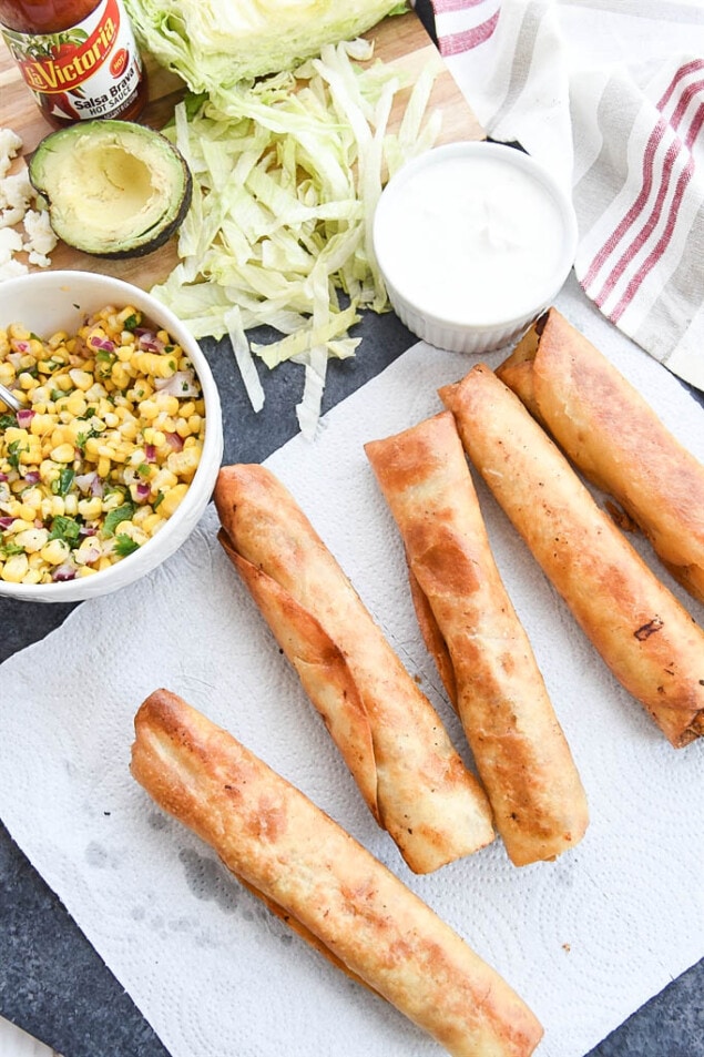 Chicken Flautas with fresh corn salsa Your Homebased Mom