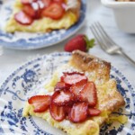 german pancake with strawberries
