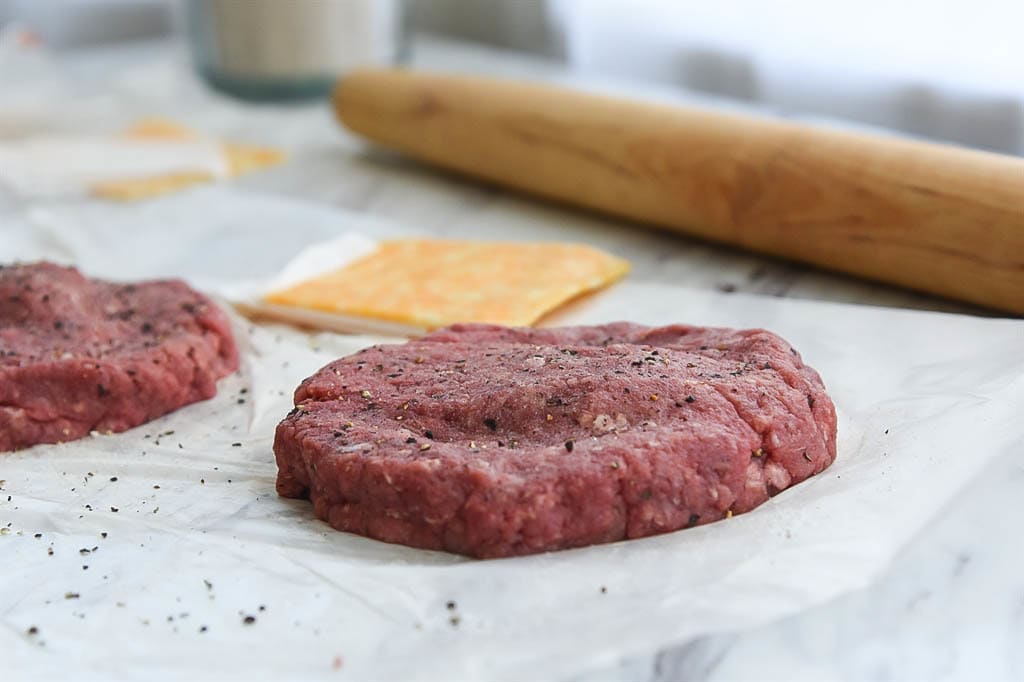 cheese stuffed hamburger patty