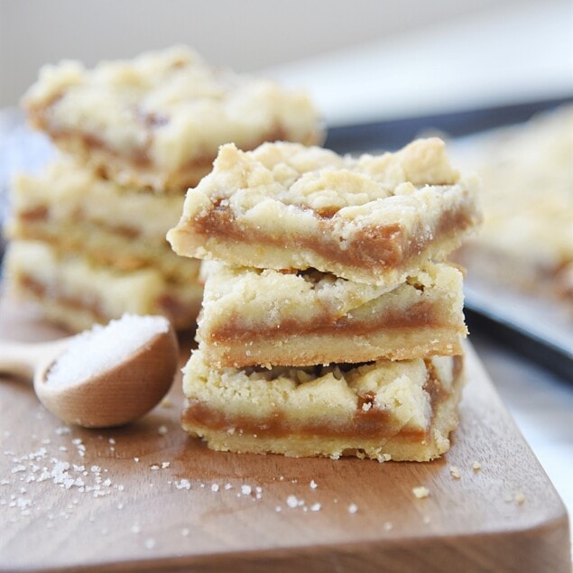 stack of salted caramel butter bars