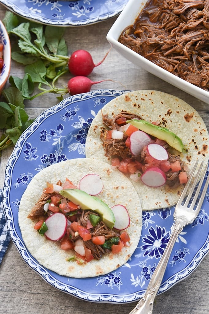 two tacos on a plate