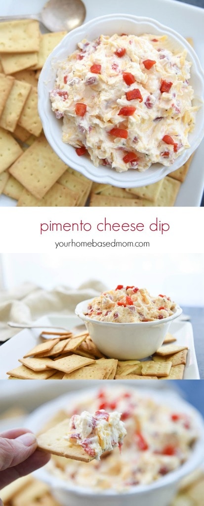 Pimento Cheese Dip is affectionately called the caviar of the south. A combination of cheese, mayonnaise and pimento is delicious on a cracker or bread.