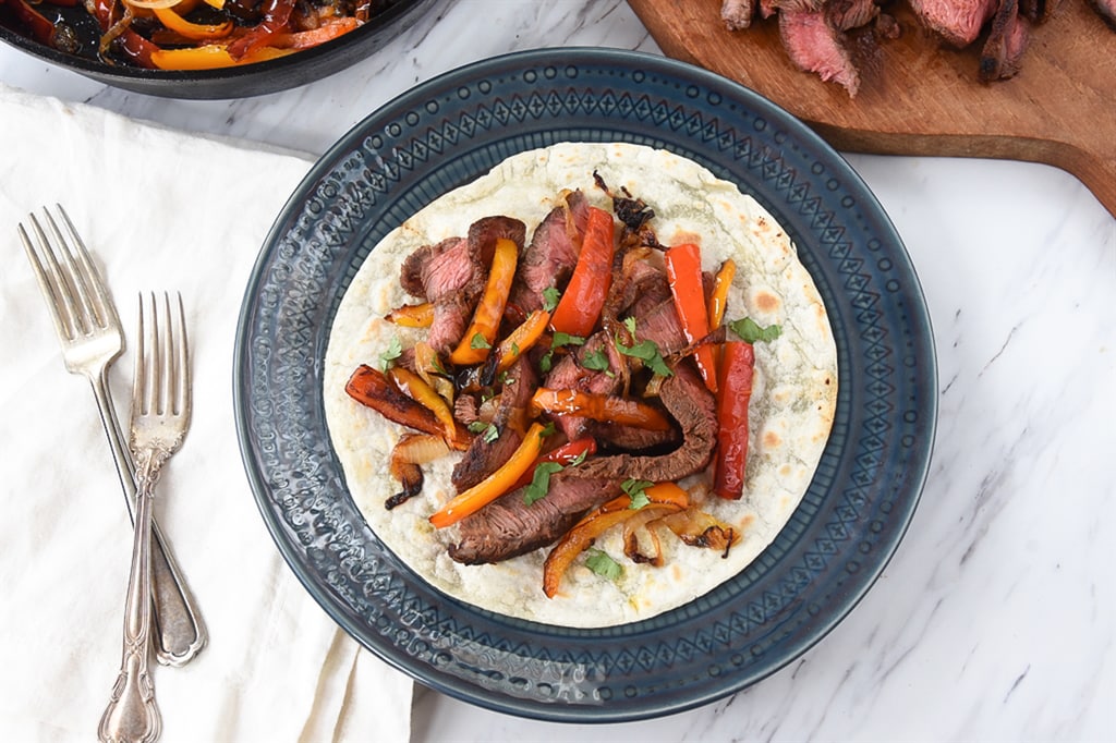 Flat Iron Steak Fajitas