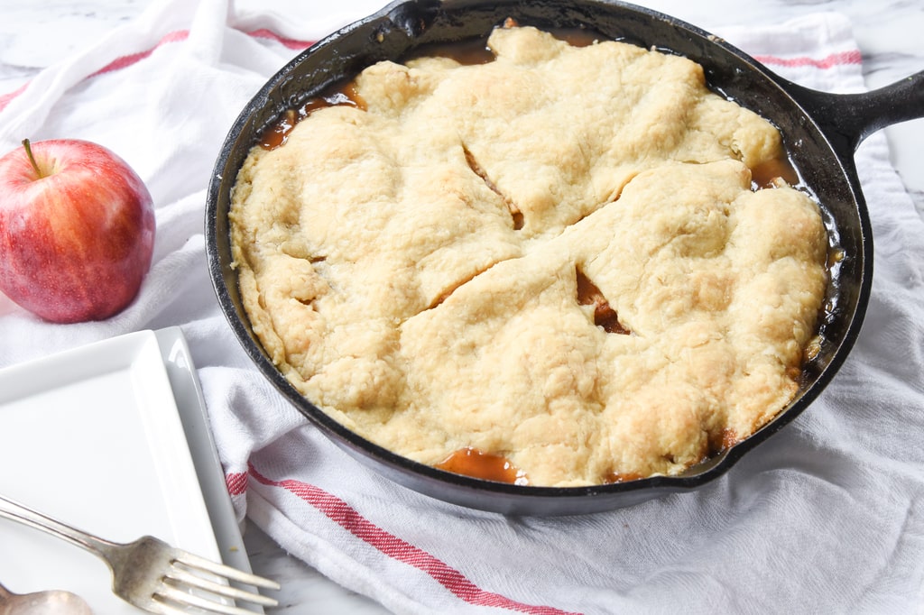 Apple Pie in Cast Iron Skillet