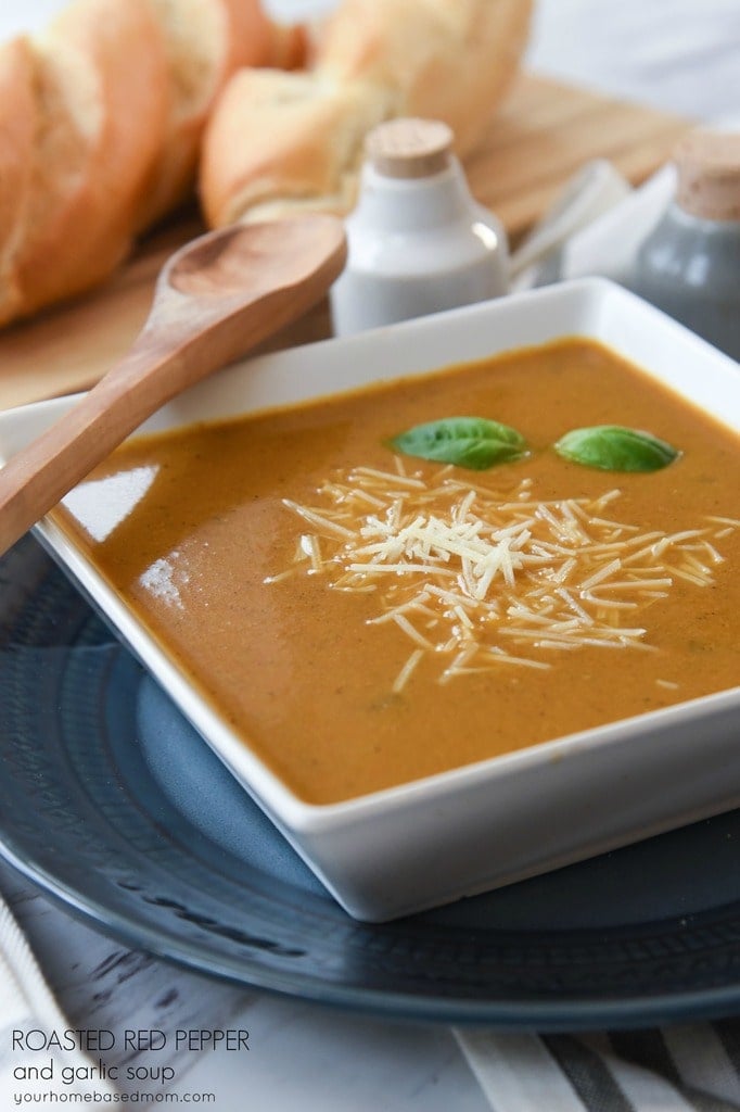 Roasted Red Pepper Soup with Garlic