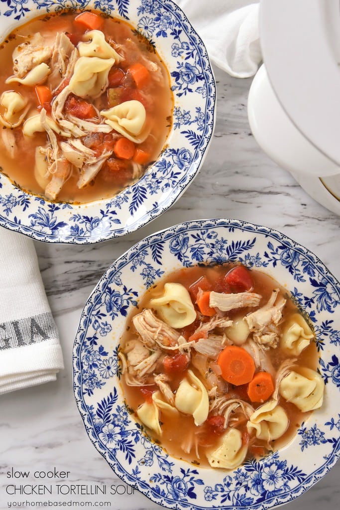 Slow Cooker Chicken Tortellini Soup