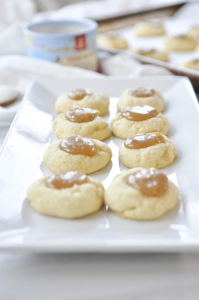 Salted Caramel Thumbprint Cookies