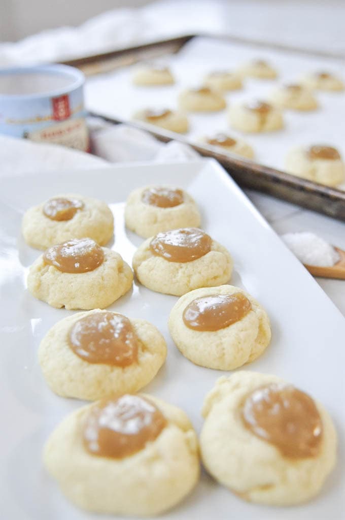 Salted Caramel Thumbprint Cookies