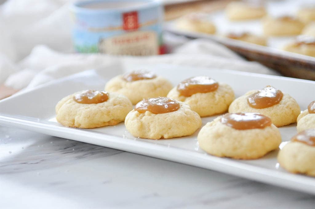 Salted Caramel Thumbprint Cookies