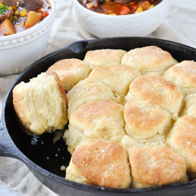 Cast Iron Skillet Biscuits  Recipe from Your Homebased Mom