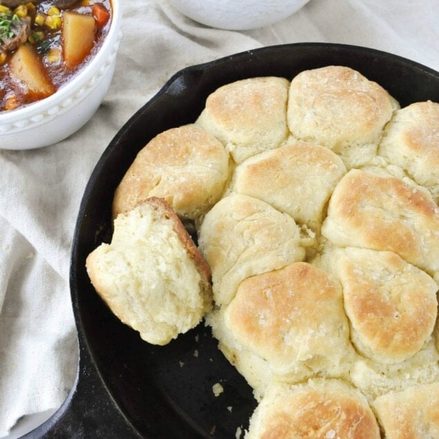 Cast Iron Skillet Angel Biscuits