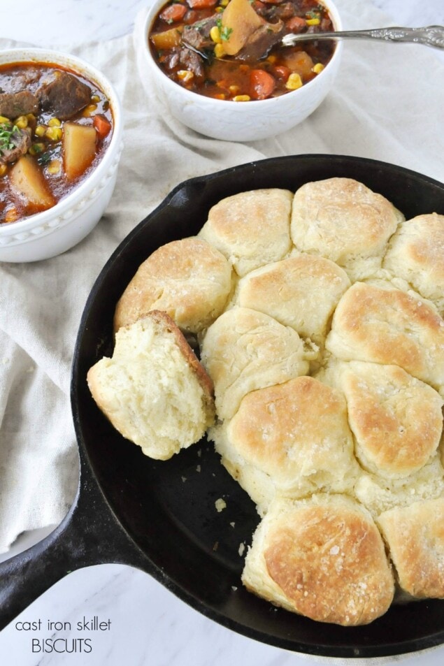 Cast Iron Skillet Biscuits Recipe from Your Homebased Mom