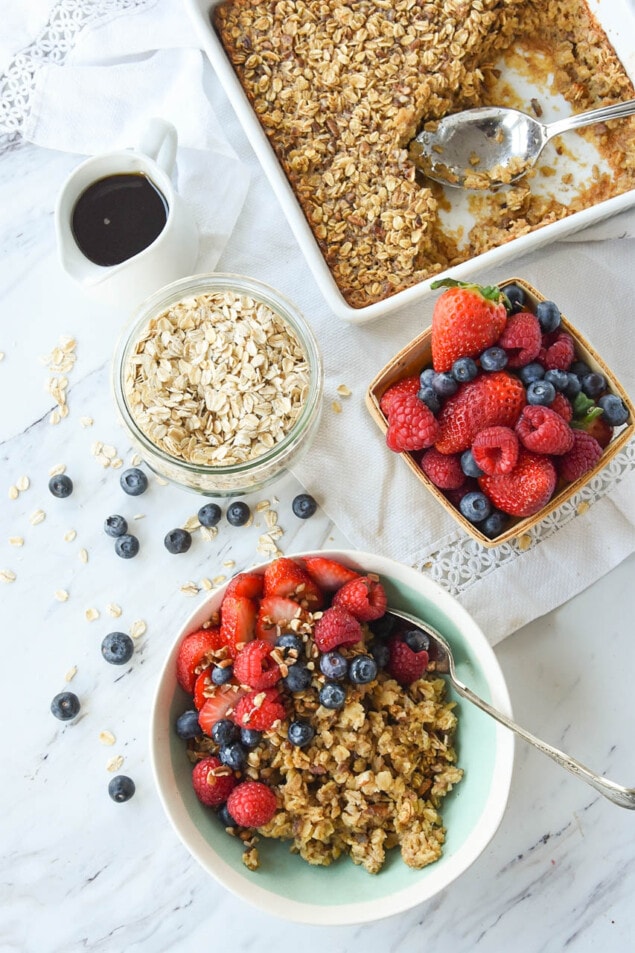 Pecan Maple Baked Oatmeal Recipe Your Homebased Mom