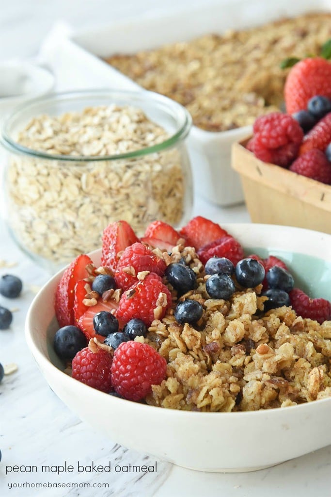 Pecan Maple Baked Oatmeal Recipe Pecan Maple Baked Oatmeal Recipe