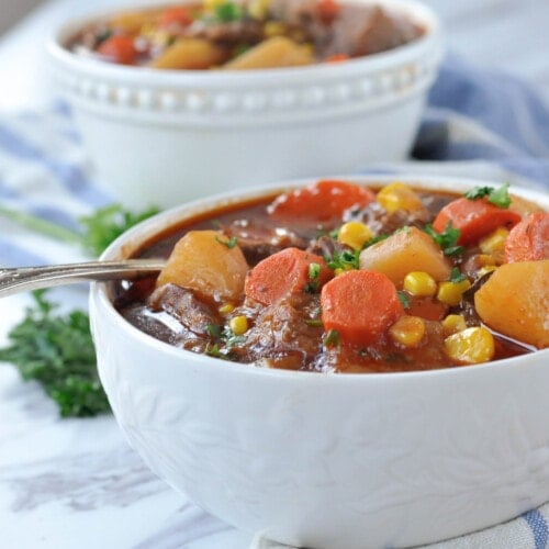 Slow Cooker Steak Soup Recipe by Leigh Anne Wilkes