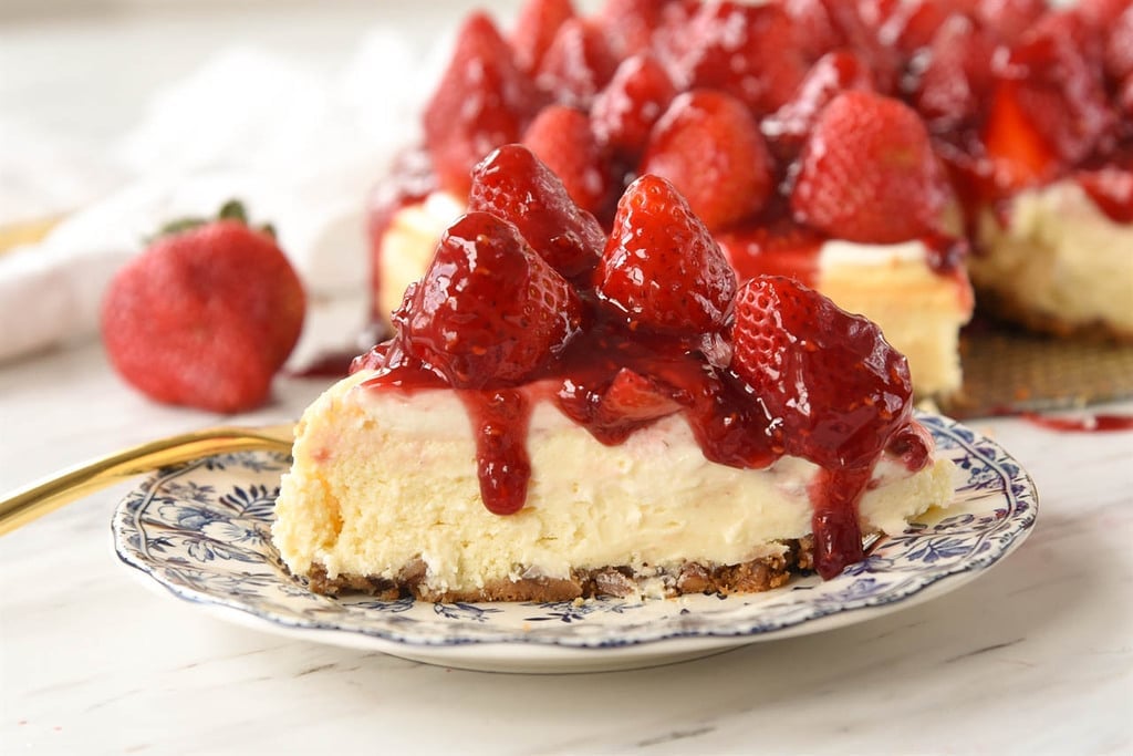 slice of Strawberry Cheesecake