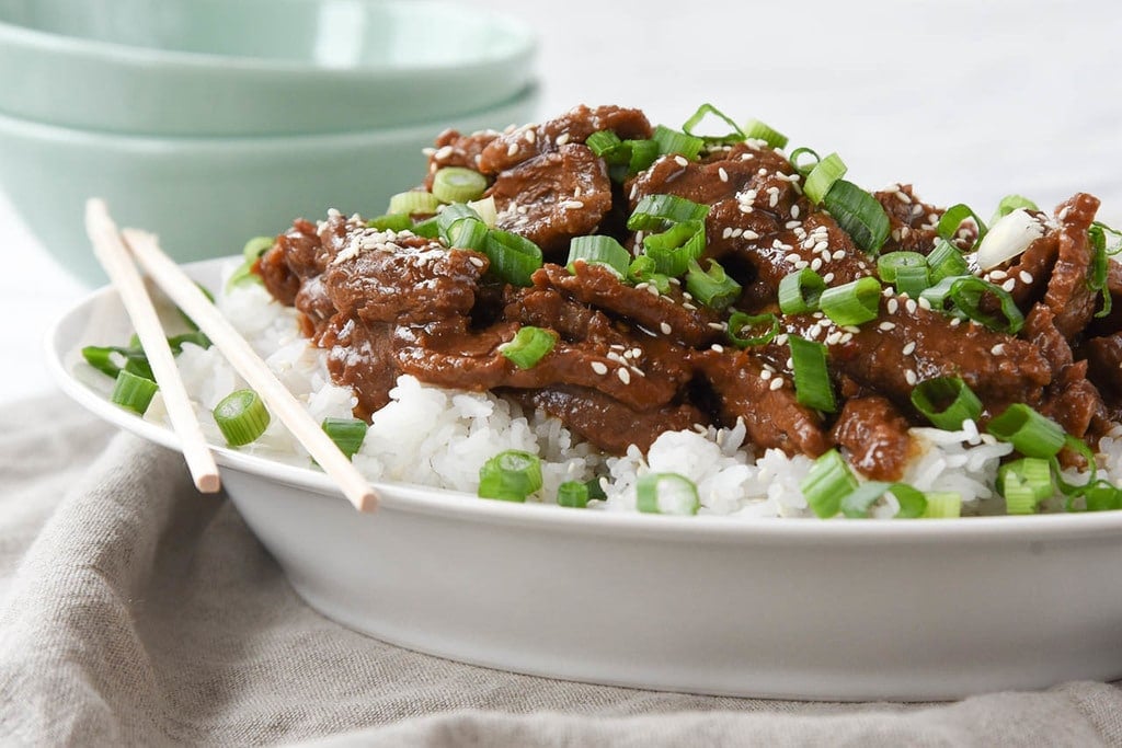 Instant Pot Mongolian Beef over rice