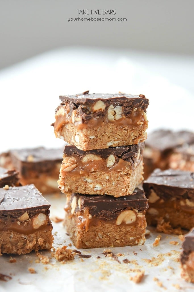 Take Five Bars -salty, sweet, crunchy and chewy all in one bite. 