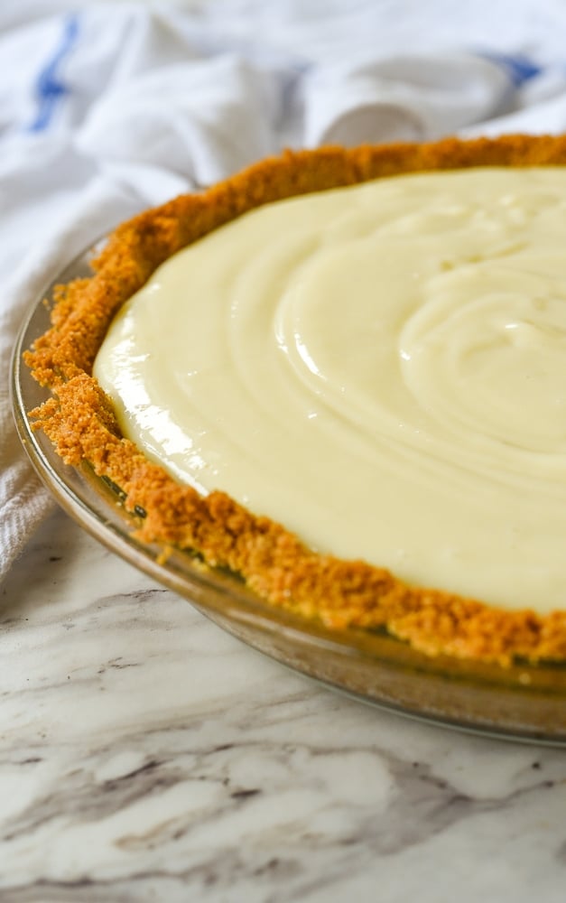 key lime pie ready to bake