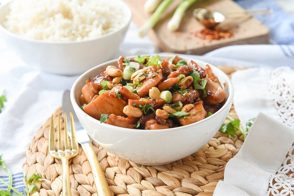 bowl of Caramel Chicken