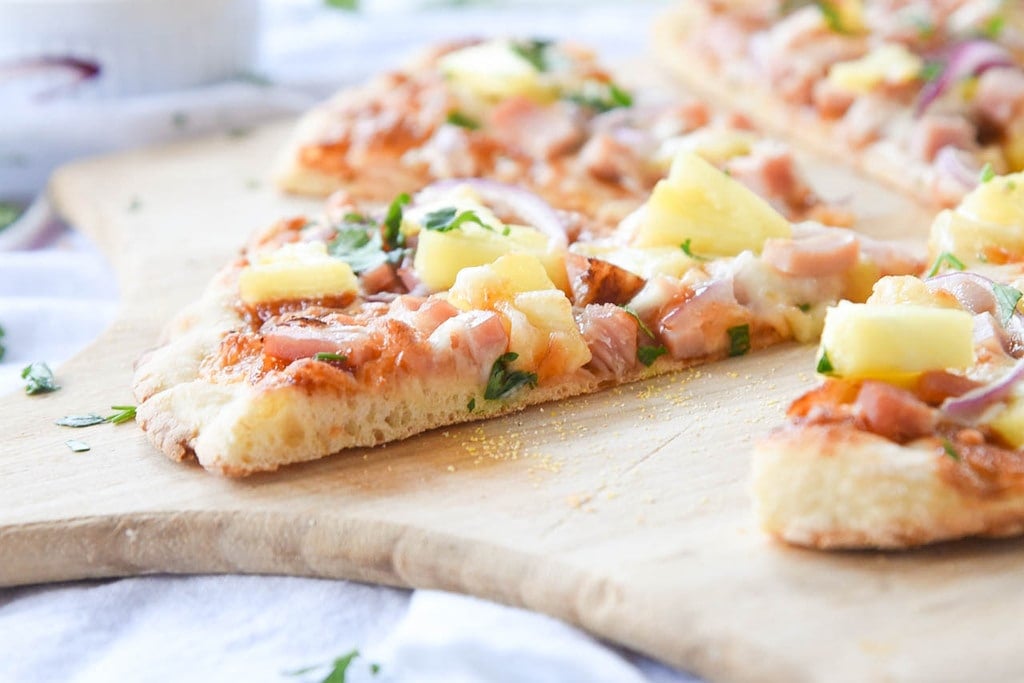 homemade Hawaiian Pizza Slices