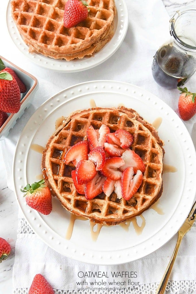 Oatmeal Waffles with Whole Wheat Flour