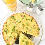 Overnight Breakfast Casserole with leftover ham