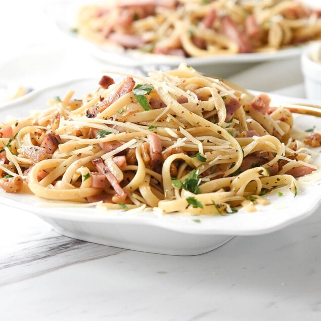 Roasted Walnut and Ham Pasta