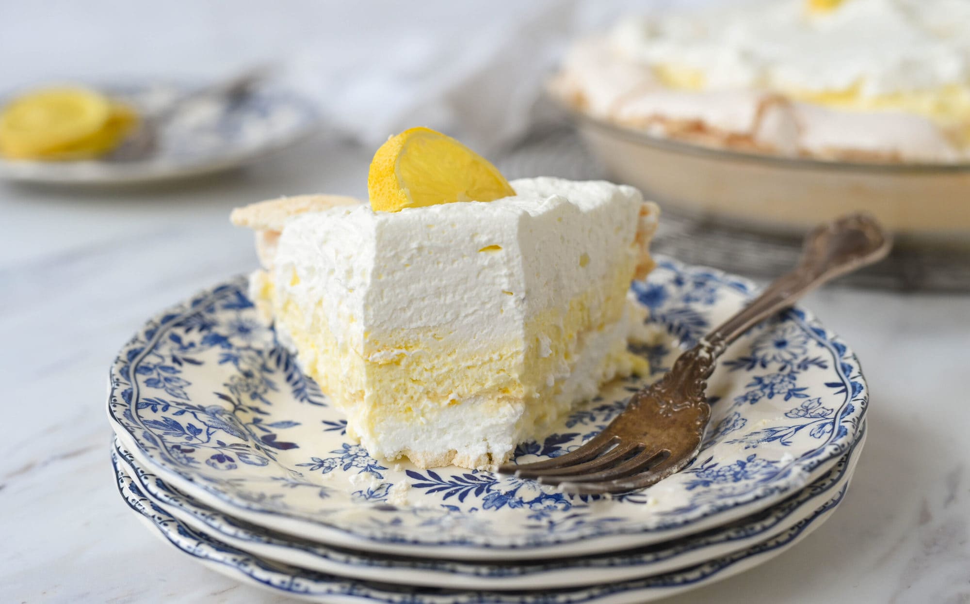 slice of lemon pie