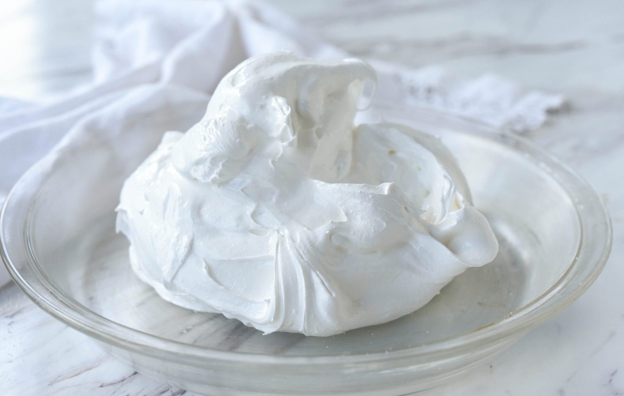 meringue crust in pie dish